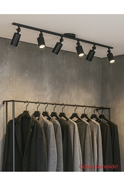 Bozyaka Aydınlatma Artur 6'lı Dekoratif Mat Siyah Hareketli Duvar Aplik (GÜNI...