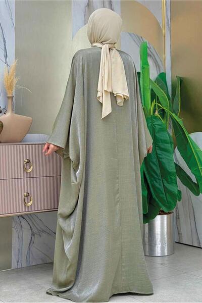 TRENDTESETTÜR Women's Khaki Abayali Dress Suit t 7948