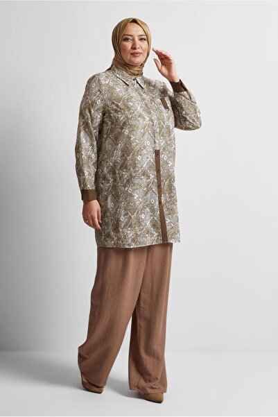 Alvina Patterned Large Size Tunic 20739