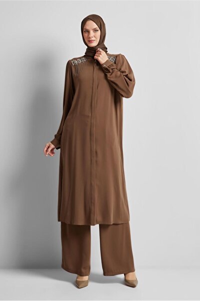 Alvina Stone Detail Pants Suit 45455