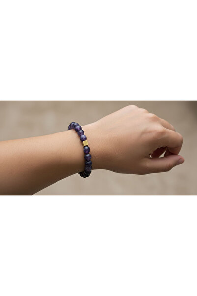 UçanGeyik Doğal Ametist Taş Bileklik 8mm – Şifa ve Enerji Taşı, Elastik Kristal Takı