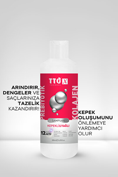 TTO X Kepekli ve Yağlı Saçlara Özel Şampuan Kolajen ve Prebiyotik