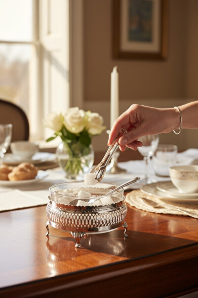 ROY KING Queen Anne Qa 68 Standlı Kaşıklı Kase Gümüş 12 Cm