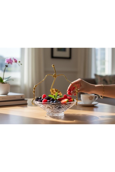 ROY KING Queen Anne Qa 132 Kulplu Kaşıklı Şekerlik Gold 15*15 Cm