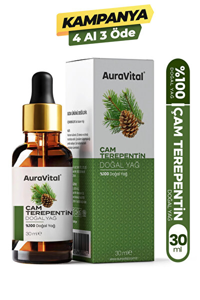 AuraVital Çam Terebentin Yağı 30 ML %100 Saf ve Doğal