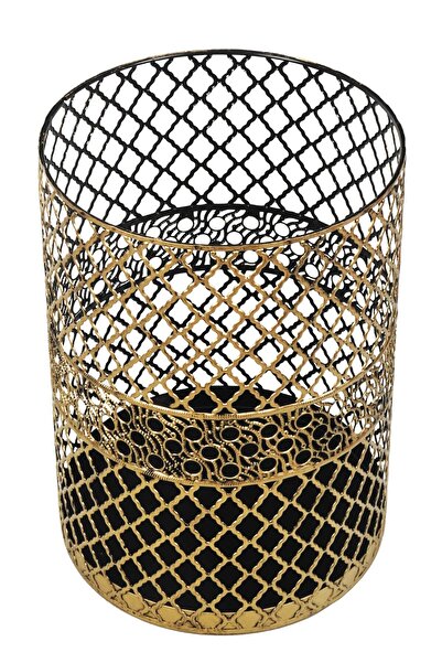 VENON Home Metal Multi-Purpose Basket 35X48 cm Black Yellow Patina