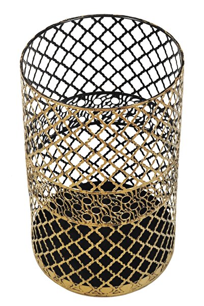 VENON Home Metal Multi-Purpose Basket 30X48 cm Black Yellow Patina
