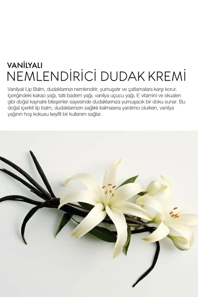 Polente Natural Vanilyalı Lip Balm - Nemlendirici Dudak Kremi