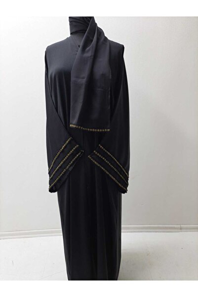 GigiTex HIDJAB ABAYA GOLD SILVERY FERACE ΜΕΓΕΘΟΣ 1,50 cm ΣΕΤ ΣΑΛΙΟΥ Τυπικό μέγεθος 38-44