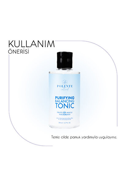 Polente Natural Purfying Balancing - Tonic Dengeleyici-arındırıcı Tonik %5 Aha & Niacinamide (200 ML)