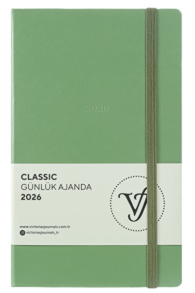 Victoria's Journals Classic 2026 Günlük Ajanda 13x21 cm Sert Kapak Ivory 70gr.