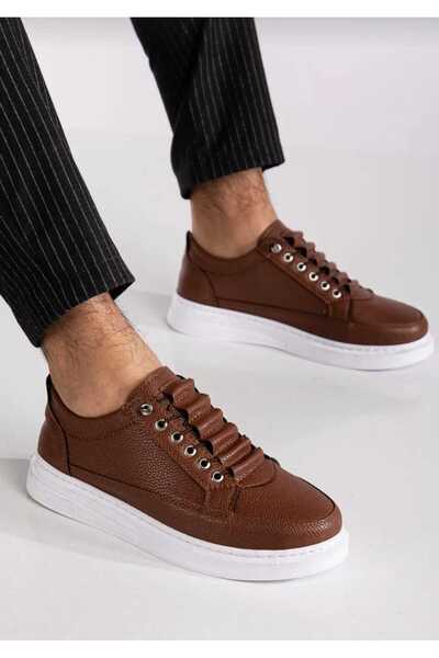 EFNANSHOES Efnan Shoes Men's Tan Casual Orthopedic Stitched Lightweight Sole Walking Guaranteed Sports Sneaker Shoes