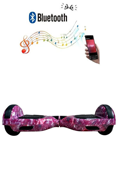 CityMate Elektrikli Kaykay Hoverboard 6.5 Inch Uzay Mor Grafity Desenli Akıllı Denge D13