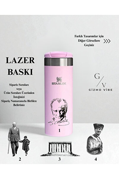 Stanley Kişiselleştirilebilir Aerolight™ Transit Mug .47l / 16oz Baby Pink