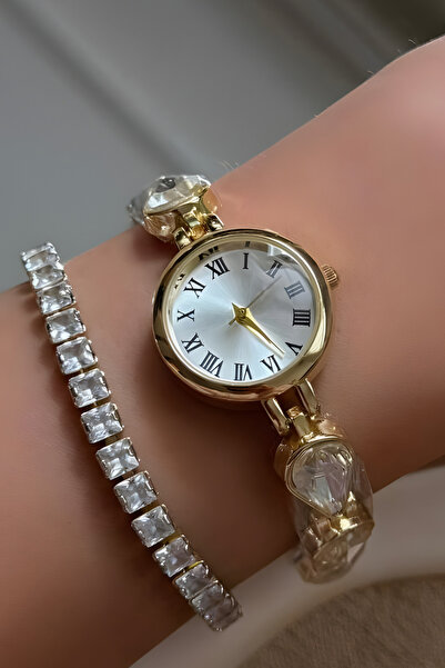 thekam ساعة ديفا داملا للنساء مرصعة بالأحجار