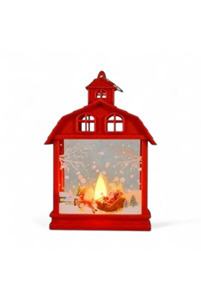 Otto Set of 12 LED-lit Christmas decorations "house", red.