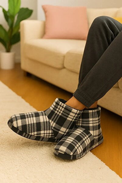 Deniz Terlik Ανδρικές μπότες για το σπίτι με αντιολισθητική σόλα από βελούδινο υλικό | Ανδρικές παντόφλες |