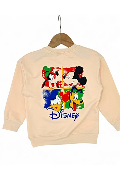 Ege Bebek Boys' Seasonal, Mickey Printed, Back Printed, 4-11 Years Old Boys' Tracksuit Set