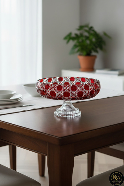 Kristal Market KRİSTAL DEKOR PETEK SOFRA SUNUM KASESİ