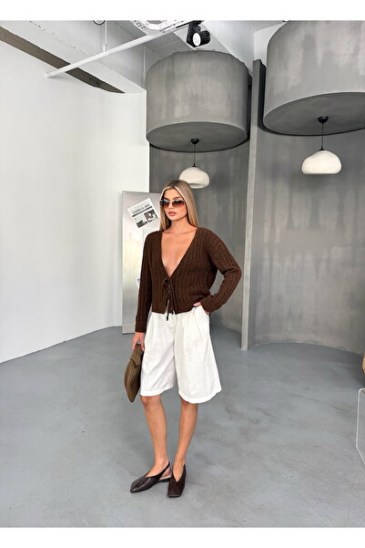 LEA Bağcıklı Saç Örgülü Triko Hırka Jazz Serisi