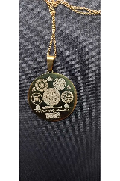 GM SİLVER Şans,Zenginlik,Koruma,heybet ( Tılsımı) 316L Gold Çelik kolye