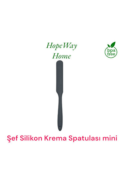 HopeWay Home HopeWay Şef Silikon Krema Spatulası mini-ANTRASİT