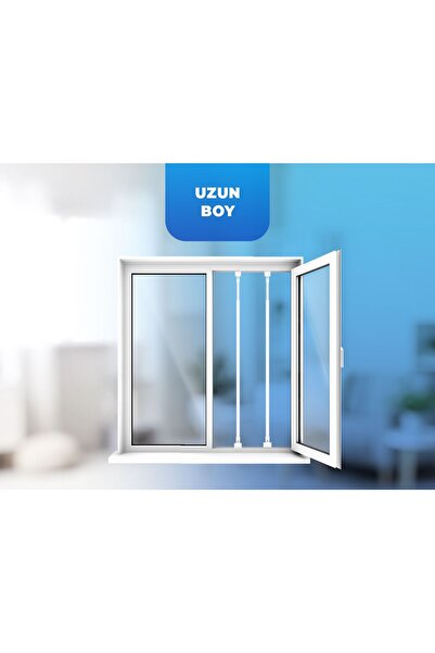 Erol Uzun Pencereler Için Korkuluk 130 Cm Ile 160 Cm Arasında Uzayıp Kısalan Pencere Kilidi - 2 Adet