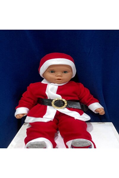 BAYTEKİN SÜNNET GİYİM Children's Christmas Daddy Costume with Belt Hat Christmas Gift