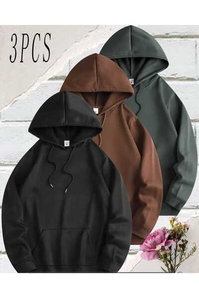 blackbonds Set de 3 hanorace cu glugă Advantage