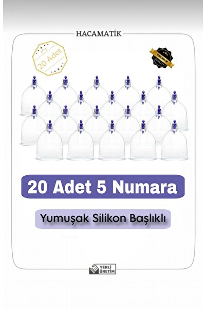 Hacamatik 20 Adet 5 Numara Hacamat Kupası - Masaj Kupası