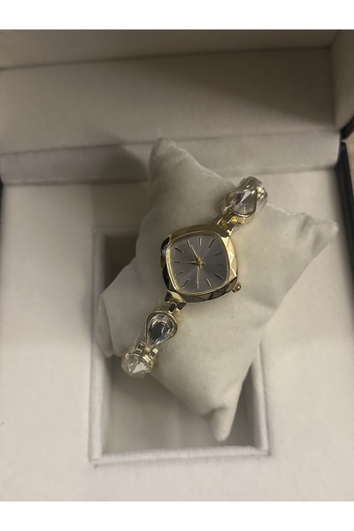 Pena Damla Taş Kordon Vintage Saat Hediye Kutusunda