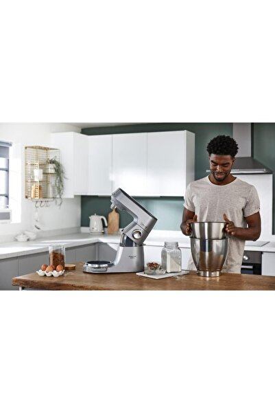 Kenwood Titanium Chef Baker XL KVL85.704SI Silver – DuoBowl, Built-in Scales, 4 Tools, Blender, Grinder