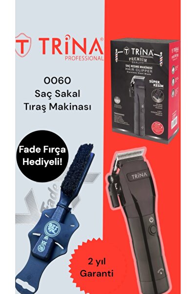 Trina 0060 Saç Sakal Tıraş Makinası & Fade Fırça Dahil