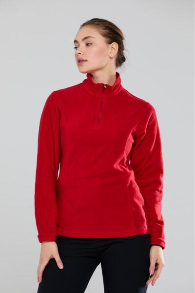 2AS Price Half Zipper Women's Fleece Red