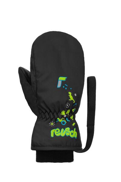 Reusch قفازات تزلج سوداء للأطفال
