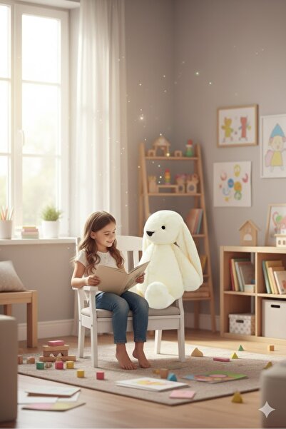 Pufline Uyku Arkadaşım Uzun Kulak Peluş Tavşan Bunny Oyuncak