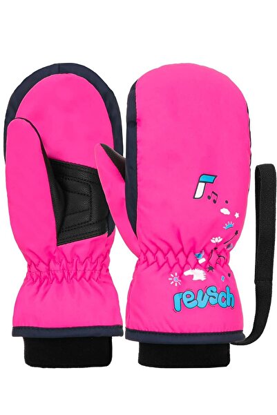 Reusch Mitten Dark Pink Kids Ski Gloves