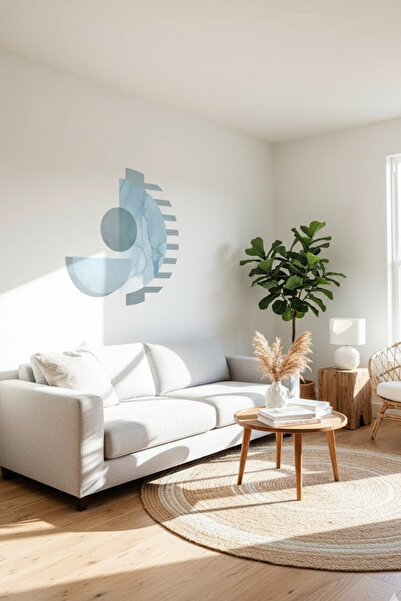 Kt Grup Boho Ay Ve Dünya Salon Oturma Odası ve Antre Modern Duvar Sticker