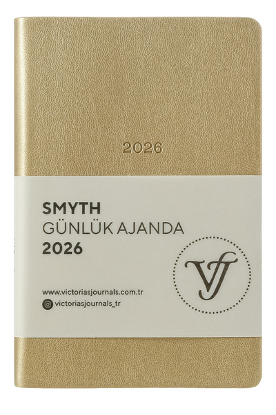 Victoria's Journals Smyth 2026 Дневен дневник A6 (9x14cm) Мека корица Слонова кост 80 gsm