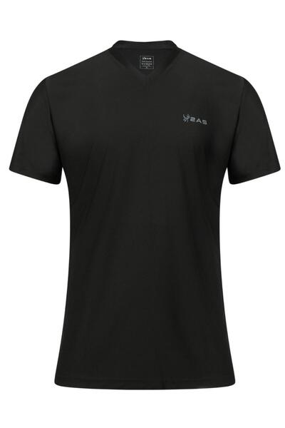 2AS Μπλουζάκι Elba με λαιμόκοψη σε σχήμα V Μαύρο