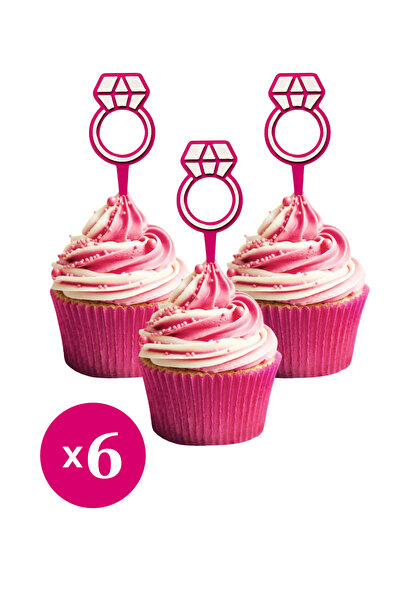 DECOROMA 6 komada ukrasa za kolače "Bride To Be" (devojačka večer) - visokokv...