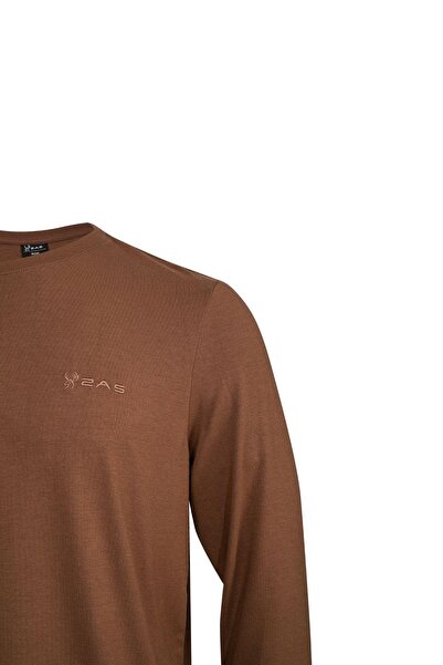 2AS Vernon Erkek Uzun Kol Viloft T-Shirt Kahverengi