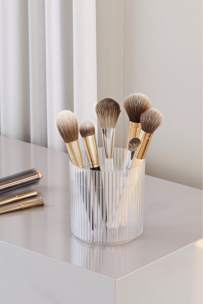 Pufwin Home Makyaj Fırçası ve Tarak Düzenleyici Çok Amaçlı Banyo Kozmetik Düzenleme Kutusu Organizer 2 Adet