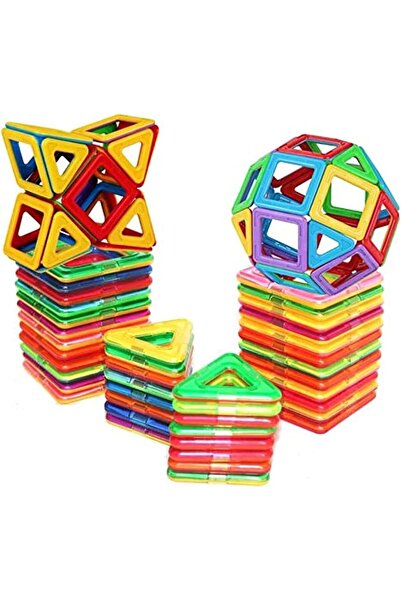 unbranded 100 Pieces Large Strong Magnetic Building Blocks, Large Educational Toys for Kids with 3D Design