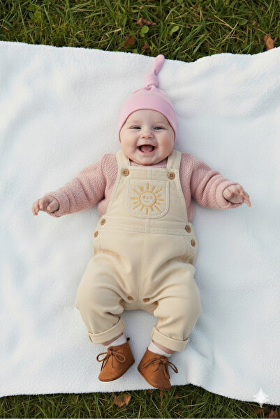 Babygiz Yenidoğan Kız Erkek Bebek %100 Pamuklu Penye Extra Yumuşak Hafif Terletmez Bere Pembe