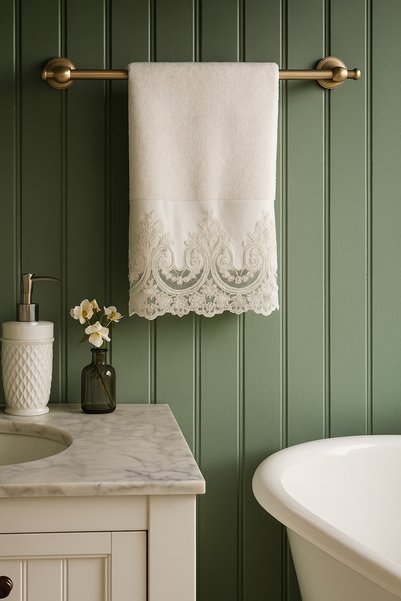 Çeyiz Bahçesi French Lace Velvet Hand Towel