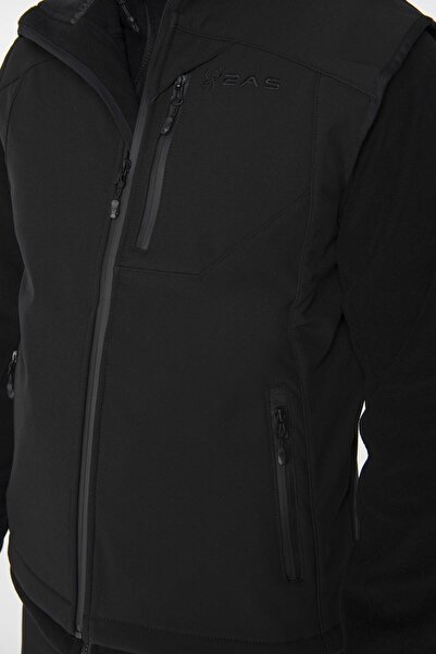 2AS SAMANA Softshell Unisex Yelek Siyah