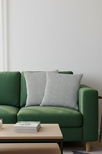 Miracolo Home 43x43 Gray Cotton Decorative Throw Pillow Cover - 2 Pieces