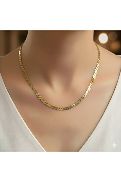 staınless steel قلادة من الفولاذ على شكل سلسلة من حبوب الشعير مقاس 60 سم بالل...