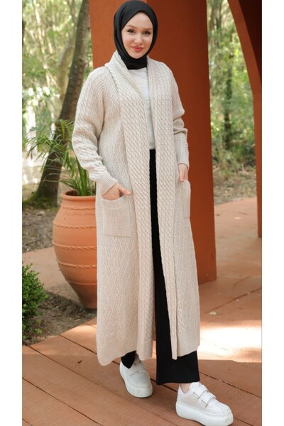 Marselline Cream Patterned Cardigan